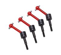 Fockety High Safety 4Pcs Metal Drive Shaft CVD 70mm for TT02 RC Car, Easy-to-Install Universal Drive Shaft CVD for 1/10 RC Car Modelers (Red)
