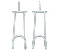 Fockety Horse Feed Bucket Hooks, 2Pcs Over Rail Tack Hooks Metal Equestrian Water Holder Hanger Removable Metal Horse Water Bucket Hanger for Barn Farmhouse Supplies Livestock