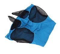 Fockety Horse Fly Mask Breathable Elastic Mesh Horse with Ears Protection, Prevents, Durable and Frictionless, 58g, 1x (Blue)