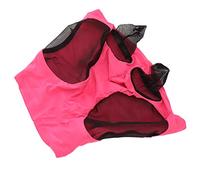 Fockety Horse Fly Mask Breathable Elastic Mesh Horse with Ears Protection, Prevents, Durable and Frictionless, 58g, 1x (Rose Red)