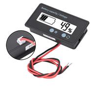 Fockety HTN Battery Capacity Indicator LCD Display for 12-84V Voltage Green White Simple Setup for RV Camping Enthusiasts PCB Material (White Light)