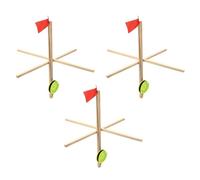 Fockety Ice Fishing Tip Up, Multi 3 Pack Tip-Up with Tackle High Visibility Flag, Ice Fishing Gear with Net and 50M Nylon String for Quick Retrieval Under