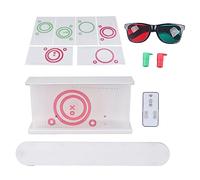 Fockety Illuminated Red Green Vectograms, LED Red Green Stereo Test Chart for Monocular Inhibition, Disorder, Stereo Vision Disorder, Low Vision Test Chart with Glasses