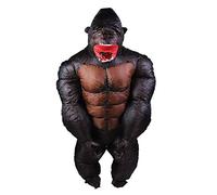 Fockety Inflatable Costume, Blow Up Gorilla Suit for Kids Adults, Unisex Halloween Costume with Air Blower, Inflatable Suit for Themed Parties Parks Zoos Decoration (X116)