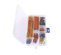 Fockety Jumper Wire Jumper Kit for Circuit Board Pin Expansion Color Breadboard Lines for Prototyping, LED Strip, 560Pcs U-Shaped for Electronics Fans, Aluminum + Copper