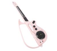 Fockety Kids Electric Guitar, Stringless Foldable Bluetooth Guitar for Kids, Toddler with DJ Turntable LED Lights and Rechargeable Battery for Boys Girls Ages 3 4 5 6 Year Old (Pink)