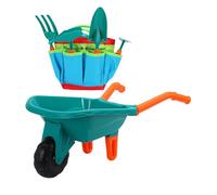 Fockety Kids Gardening Tools Set, Realistic Design Complete Play Kit with Wheelbarrow and Shovel Accessories, Child Safe Plastic Material, for Outdoor Indoor Play Ages 3+ Years