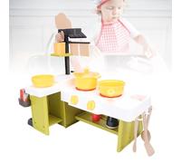 Fockety Kids Kitchen Playset, Simulated Seafood Fast Food Restaurant Toy with Color Changing Food and Cash Register, Play Store for Pretend Play and Family Bonding