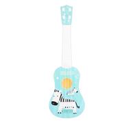 Fockety Kids Ukulele Guitar, 14 Inch 4 String Plastic Musical Toy with Picks, Early Learning Educational Instrument for Toddlers and Preschoolers Age 3+ (Blue)