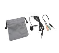 Fockety Lavalier Lapel Microphone, 3.5mm Plug and Play Noise Reduction Low Delay Windproof Sponge Widely Compatible Collar Clamp/Holder Mic for Video Recording, Interview