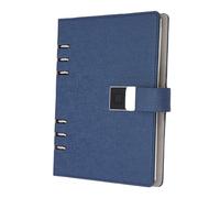 Fockety Leather Notebook with Fingerprint Lock, Real Time Sync Digital Notebook with Smart Pen, 80 Sheets 6 Rings Binders, Smart Writing Set for Students, Designer, Business Man