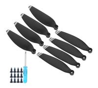 Fockety Lightweight Drone Blade, Professional Heavy Duty Propeller Replacement Parts for Mini, 8pcs Blade for Hobbyists (black silver edge)