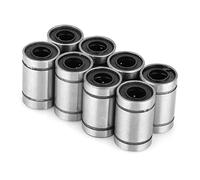 Fockety LM6UU Linear Motion Ball Bearing Bushing for 3D Printer CNC Parts, 8pcs LM6UU Bearing for Hobby Projects