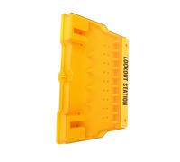 Fockety Lockout Tagout Station, 22.2x15.7x2.6in Lock Out Tag Out Kit Safety Padlocks Lockout Hasp Breaker with Cover, Ball Valve Steel Cable for Safety Supply