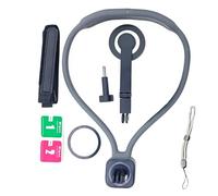 Fockety Magnetic Neck Phone Holder, 16 N52 Powerful Magnets with One Button for Hands Free Video Recording, Compatible with Smartphones and Action Cameras