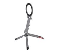 Fockety Magnetic Selfie Stick Tripod, Aluminum Alloy Foldable Portable Mini Magnetic Phone Tripod Stand, Dual Axis Rotation Strong Magnetic Holder with 1/4 Inch Screw for Vlog, Gym