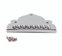 Fockety Mandolin Tailpiece, Triangular 8 String Mandolin Pickguard, Zinc Alloy Guitar Bridge Replacement Part with Screws for Mandolin Body Scratch Protection and Aesthetic Enhancement