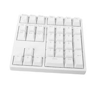 Fockety Mechanical Number Pad, 34 Keys Blue Switch Wired Numeric Keypad with RGB Backlit and Adjustable Feet, for Wins, 0S, Laptop, Desktop, PC (White)