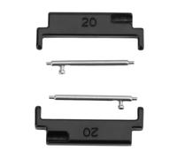 Fockety Metal Watch Band Adapter Stylish Connection Adapter for 20 to 22mm Watch Strap, 2pcs Spring Bars, for Fashion Enthusiasts (1 Pair)