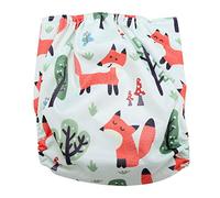 Fockety Microfiber Insert Adjustable Reusable Baby Swim Diaper Crossover Snaps PUL Washable Nappy for Pool Swimming, One Size Fits All (BL002)