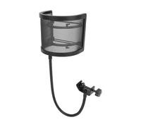 Fockety Microphone Pop Filter, Professional Windscreen Spit Protection Screen with Uniformly Spaced Mesh for Live Streaming Recording Voice Protection