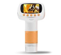 Fockety Microscope For Kids, 50X to 1000X Handheld Digital Miniscope with 2in IPS Screen, 6 Levels Brightness LED Light, Support Photo and Video, Educational Birthday Gifts