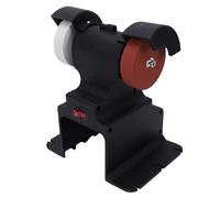 Fockety Mini Bench Grinder, Electric Multi Purpose Grinding Machine for Drills, Chisels, Scissors, Electric Benchtop Sander with 2 Grinding Wheels, Installation Accessories