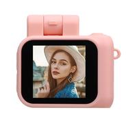 Fockety Mini Keychain Camera, 1080P FHD Mini Retro Digital Camera with 32GB SD Card and Flash, 1.44" Display, Portable Video Recorder for Travel Study Recording (Pink)