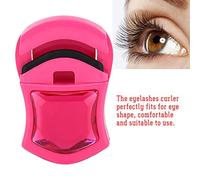 Fockety Mini Portable Eyelash Curler for Charming Eyes Beauty with Replaceable Rubber Pad for Makeup Lovers Pink (#2)
