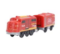 Fockety Mini Toy, 2 PCS Battery Operated Pull Back Steam Model Set with Sound Lights, Simulation Steam Sets for Boys Girls Christmas Toys (#1)