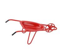 Fockety Miniature Wheelbarrow, Realistic Design 1: 12 Scale Mini Trolley Model Multifunctional Exquisite Dollhouse Rolling Cart for Fairy Garden Landscape Decor (Red)