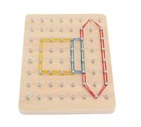 Fockety Montessori Geoboard Graphics Learning Toy, 2D Shapes Creation, Ideal for Toddlers, Parent Child Interaction, 17.5x13.5x2.5cm