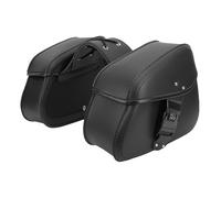Fockety Motorcycle Saddlebag for V Star 250, 16L Capacity 2PCS PU Leather Large Capacity Detachable Motorcycle Luggage Bag with Lock, Travel Luggage Side Bag for Sport Dirt Bike Racks