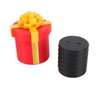 Fockety Nested Screw Gift Box, 3D Printed Reusable Prank Box with 10 Nested Screws for Birthday Christmas Party, Money Puzzle Boxes for Cash Gifts (Red)