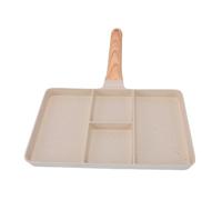 Fockety Nonstick Divided Grill Pan, 4 Section Breakfast Grilling Pan Breakfast Versatile Divided Griddle for Egg Steak