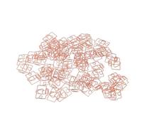Fockety Paper Clips, 80pcs Camera Shaped Paper Clips Cute Paperclips with Storage Box, Unique Decorative Metal Clamps for Document for Office School Home (Rose Golden)