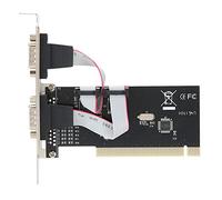 Fockety PCI to Dual Serial DB9 RS232 RS-232 Card, 1M/S Data Transfer Rate, RoHS Compliant PCI RS232 Extension Card for Systems