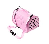 Fockety Pet Carrier, EVA Soft Sided Collapsible Travel Carrier with Dense Circular Air Vents for Optimal Airflow, Top Handle, Removable Pad, Anti Slip Base, for Cats and (L Maximum 7.5kg)