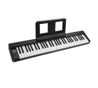 Fockety Piano Keyboard, 61 Keys Folding Piano Portable Electric Keyboard with Music Stand, Full Size Keys Digital for Beginners, Teens, Adults (Black)