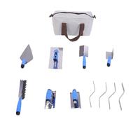 Fockety Pointing Trowel Set, 6 Sizes Stainless Steel Brick Jointer Masonry Hand Tool with Ergonomic Handle, Bricklaying Tools for Applying Putty, Taping, Scraping Plaster