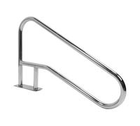 Fockety Pool Handrail, 46 X 32in 304 Stainless Steel Rustproof Pool Railing with Quick Mount Accessories & Base Plate, Humanized Swimming Stair Rail for Inground & Spa