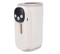 Fockety Portable Bottle Warmer for Travel, 30W Fast Heating Milk Warmer for Breast Milk & Water with 11 Temperature Control & Long Battery Life, Baby Bottle Warmers On The Go (Beige)