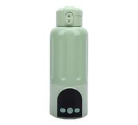 Fockety Portable Bottle Warmer for Travel, 500ml Large Capacity Milk Warmer, Baby Milk Warmers Cup with Automatic Temperature Control and 12000mAh Battery for Outdoor Breast Milks (Green)