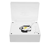 Fockety Portable CD Player, Retro Remote Control Suitcase Bluetooth 5.0 with Built in 2 Stereo Speakers, USB Playback, AUX in, for Home, Car, Study (White Wood Grain Color)