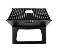 Fockety Portable Folding BBQ Grill, Compact X Shaped Frame with Integrated Carry Handle Ventilated Charcoal Tray, Sturdy Iron Tabletop Barbecue Grill for Camping Picnic Backyard Tailgating