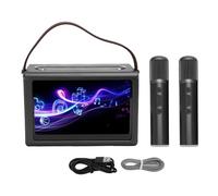 Fockety Portable Karaoke Machine, WiFi 5.4 Party Speaker, with 2 Wireless Microphones, APP Lyrics Display Professional Karaoke System for Family Gatherings