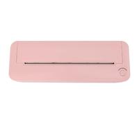 Fockety Portable Thermal Printer, ABS Efficient Portable Wireless Printer Multifunctional with USB Cable for Office (Pink)