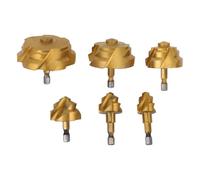 Fockety PPR Lifting Stepped Drill Bit Set, 6Pcs 20 25 32 40 50 63mm 1 4in Hex Shank Spiral Water Pipe Expansion Drill Bit for PPR Pipe Plastic Reaming Drilling