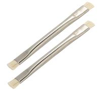 Fockety Precise Anti-Static Brush Safe Cleaning Tool For PCB Mobile Phone Tablet,Soft Bristles,Ergonomic Design, For Keyboards and Cell Phone Parts, Metal, Shown, 2 Brushes