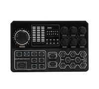 Fockety Professional Audio Mixer, HiFi Active Noise Cancellation USB Sound Board Console System, DJ Mixer with RGB Lighting Effects, Streaming Modes, for Stage Live Gigs Karaoke